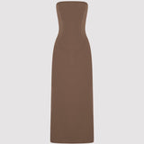HELENE LONG DRESS IN BROWN