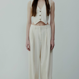 SAGE WIDE LEG TROUSERS