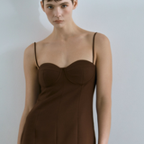 UMA DRESS IN BROWN