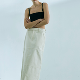 ALEXI LONG SKIRT IN BEIGE