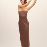 HELENE LONG DRESS IN BROWN