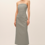 HELENE LONG DRESS IN SAGE GREEN