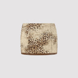 ROSA LEOPAR PRINTED MINI SKIRT