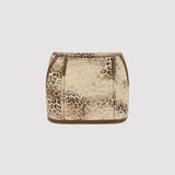 ROSA LEOPAR PRINTED MINI SKIRT